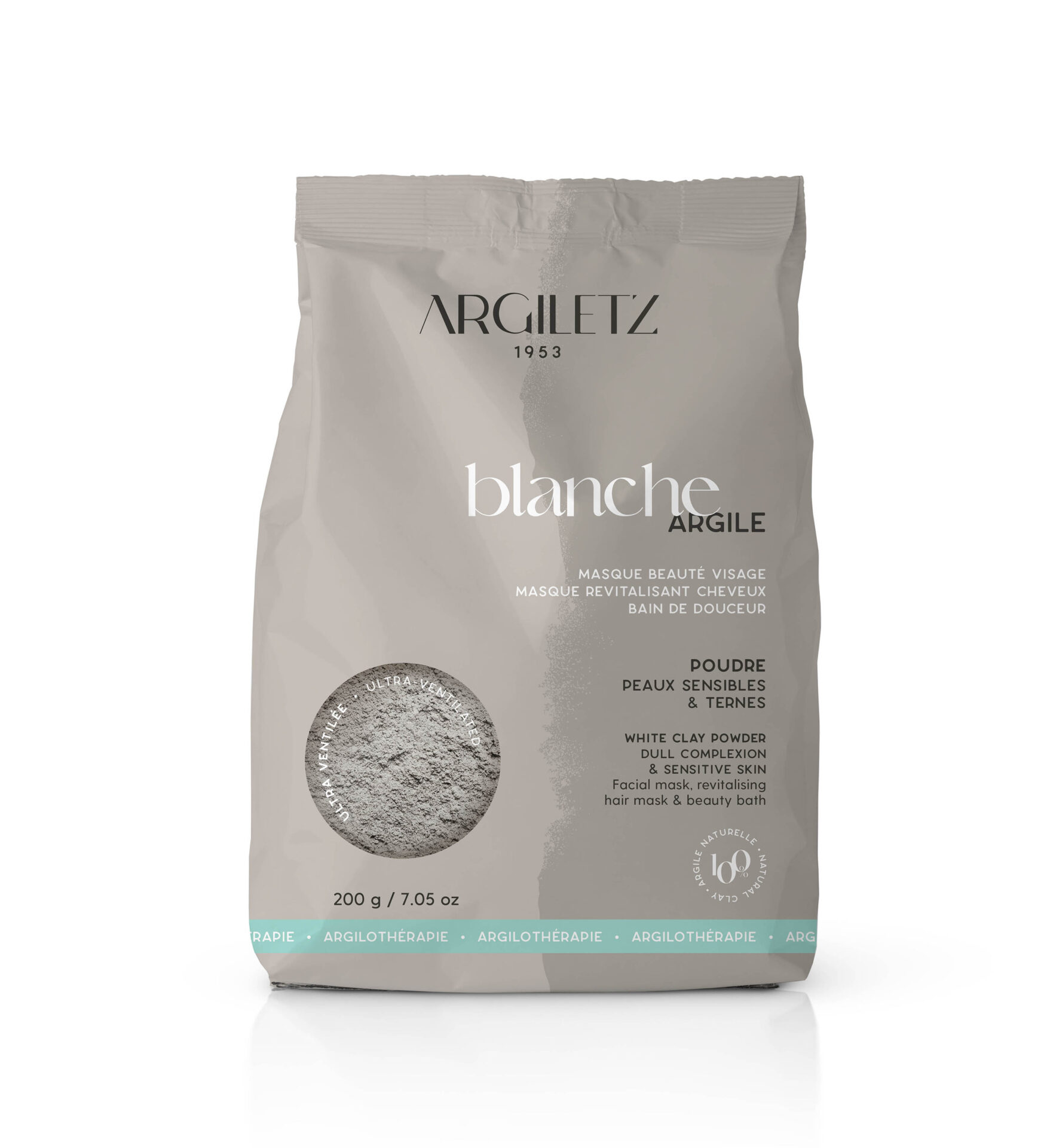 Argile blanche en poudre ultra ventilée