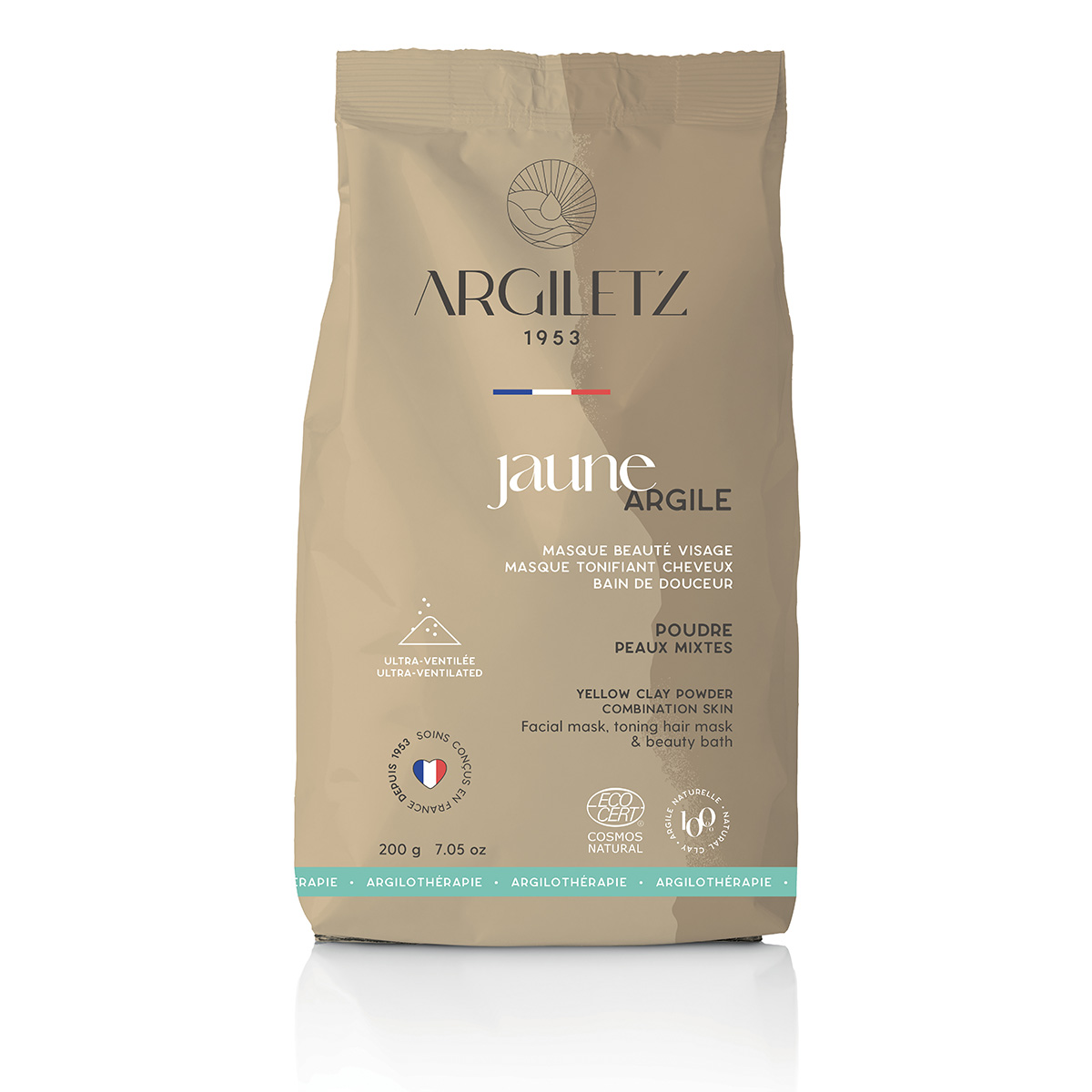Argile jaune en poudre ultra ventilée