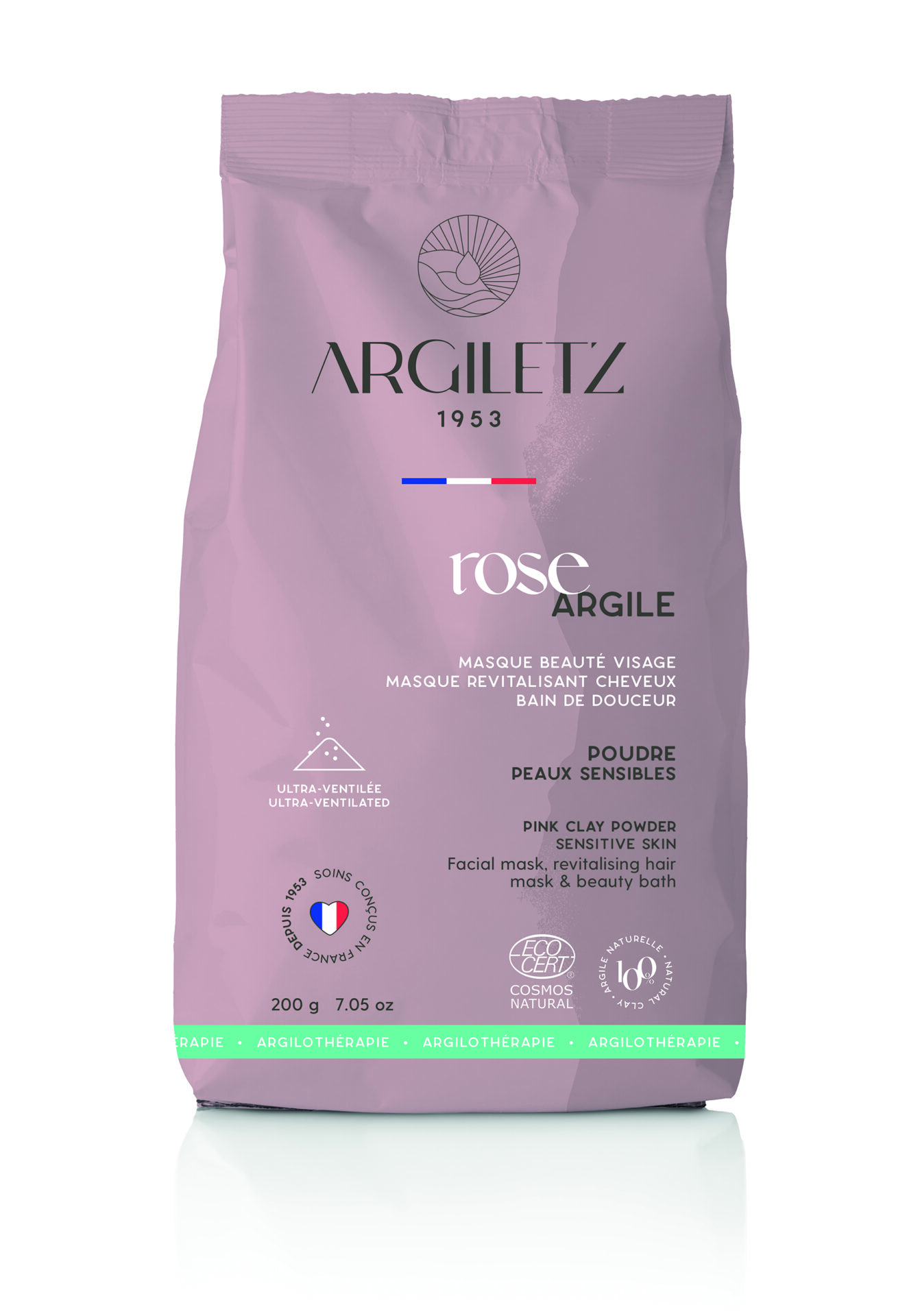 Argile rose en poudre ultra ventilée - Certifiée COSMOS NATURAL**