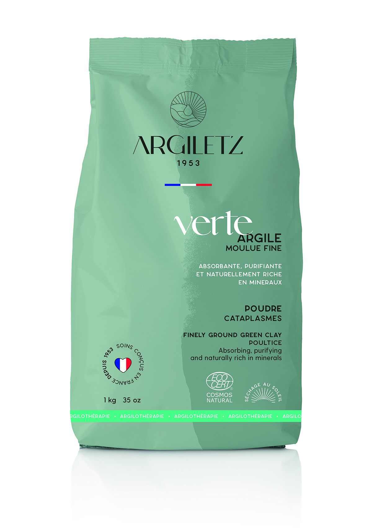 Argile verte en poudre moulue fine - Certifiée COSMOS NATURAL**