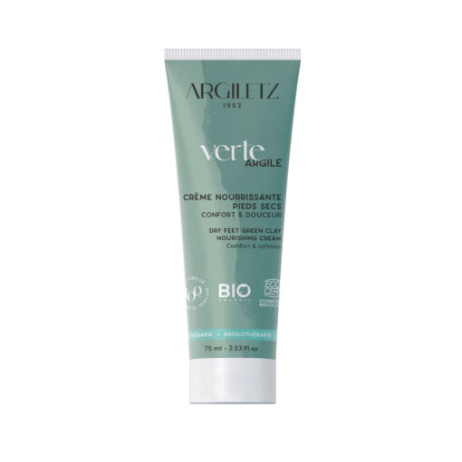 crème nourrissante à l'argile verte pieds secs certifiée Bio*