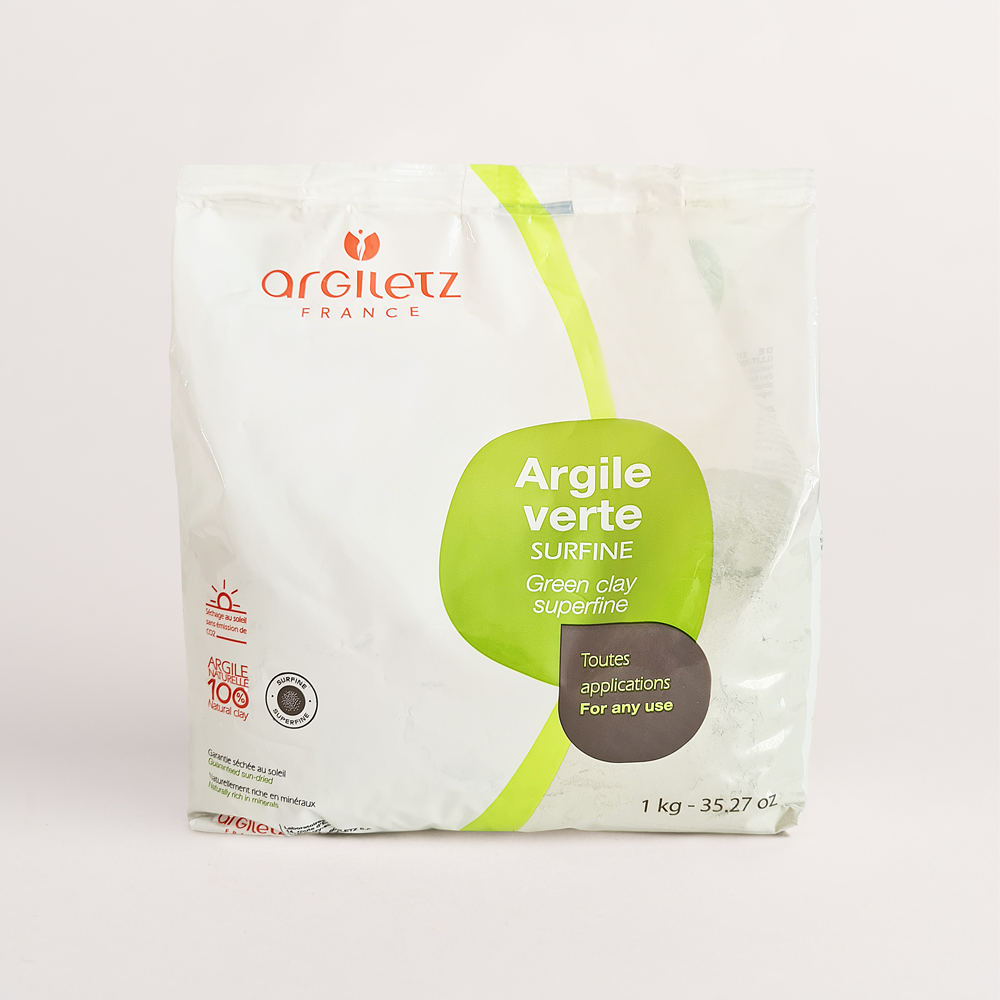 Argile verte en poudre surfine 1kg Cosmos