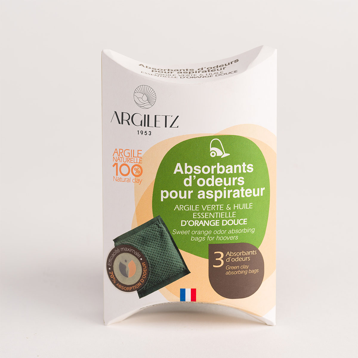 Absorbant d'odeur pour aspirateurs parfum orange douce