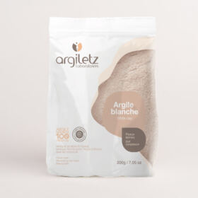 Argile Blanche en sachet de 200g Argiletz