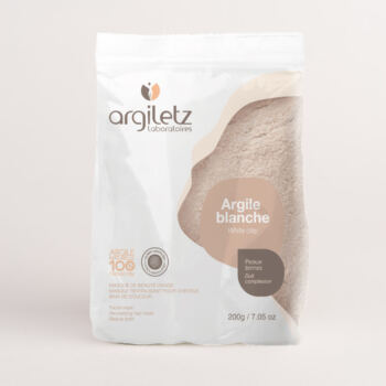 Argile Blanche en sachet de 200g Argiletz