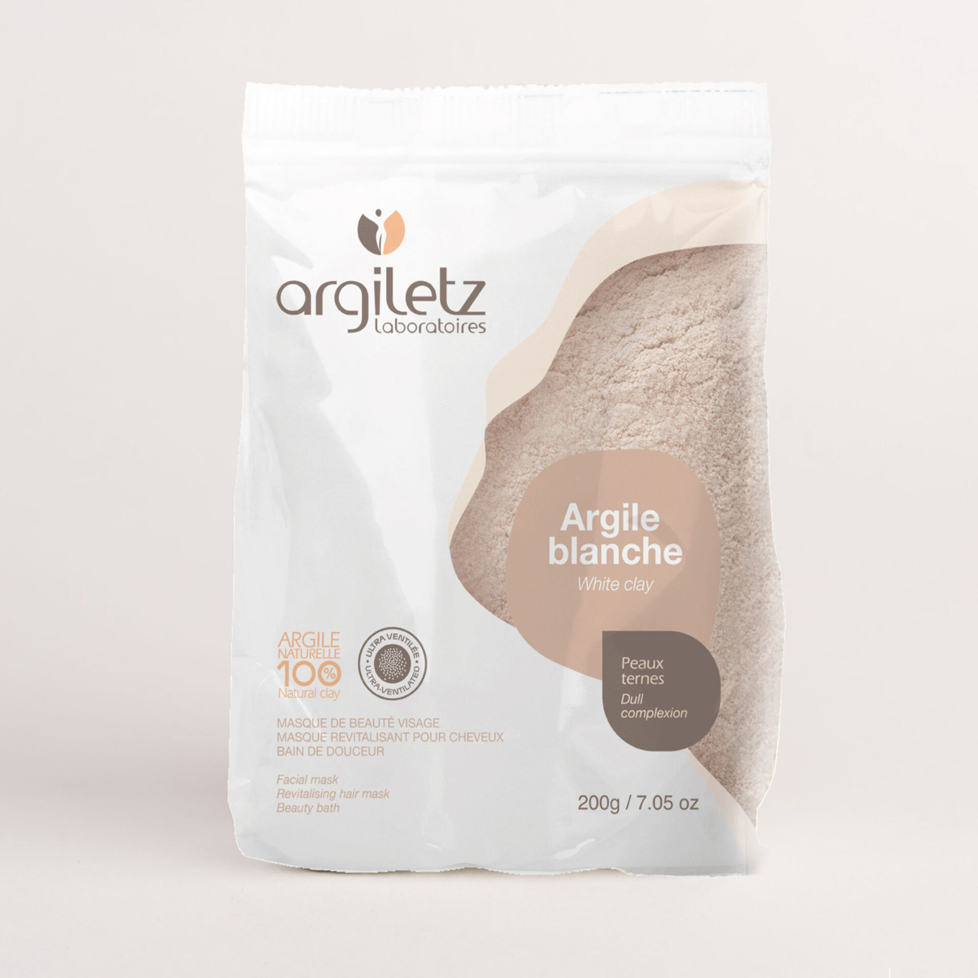 Argiletz white clay bag of 200g