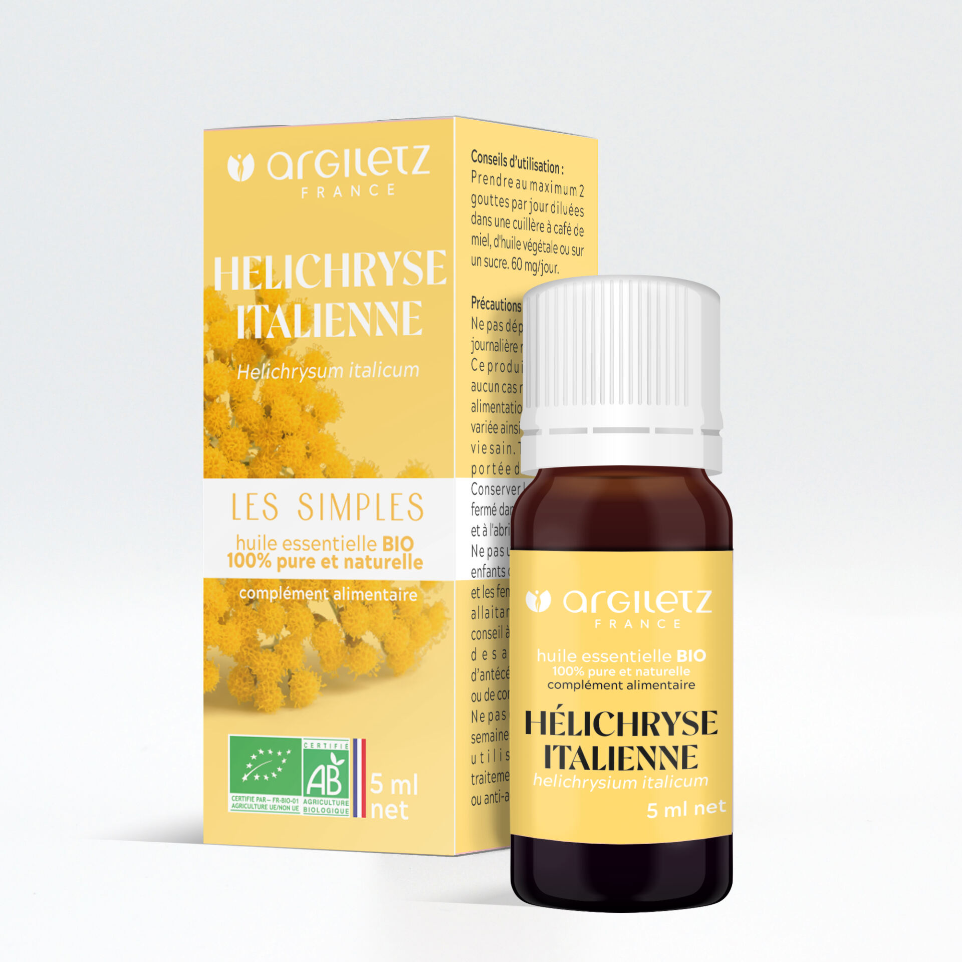 Huile essentielle d'Hélichryse Italienne - Immortelle (Helichrysum