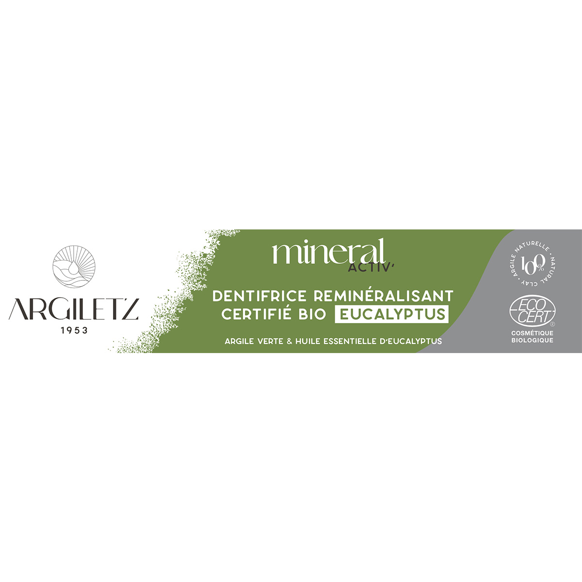 Eucalyptus* toothpaste with green clay