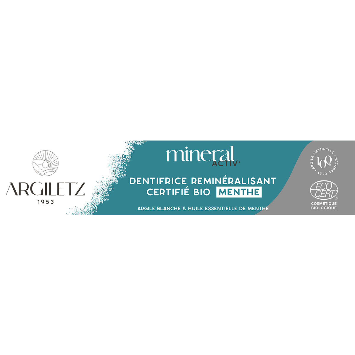 Mint* toothpaste with white clay