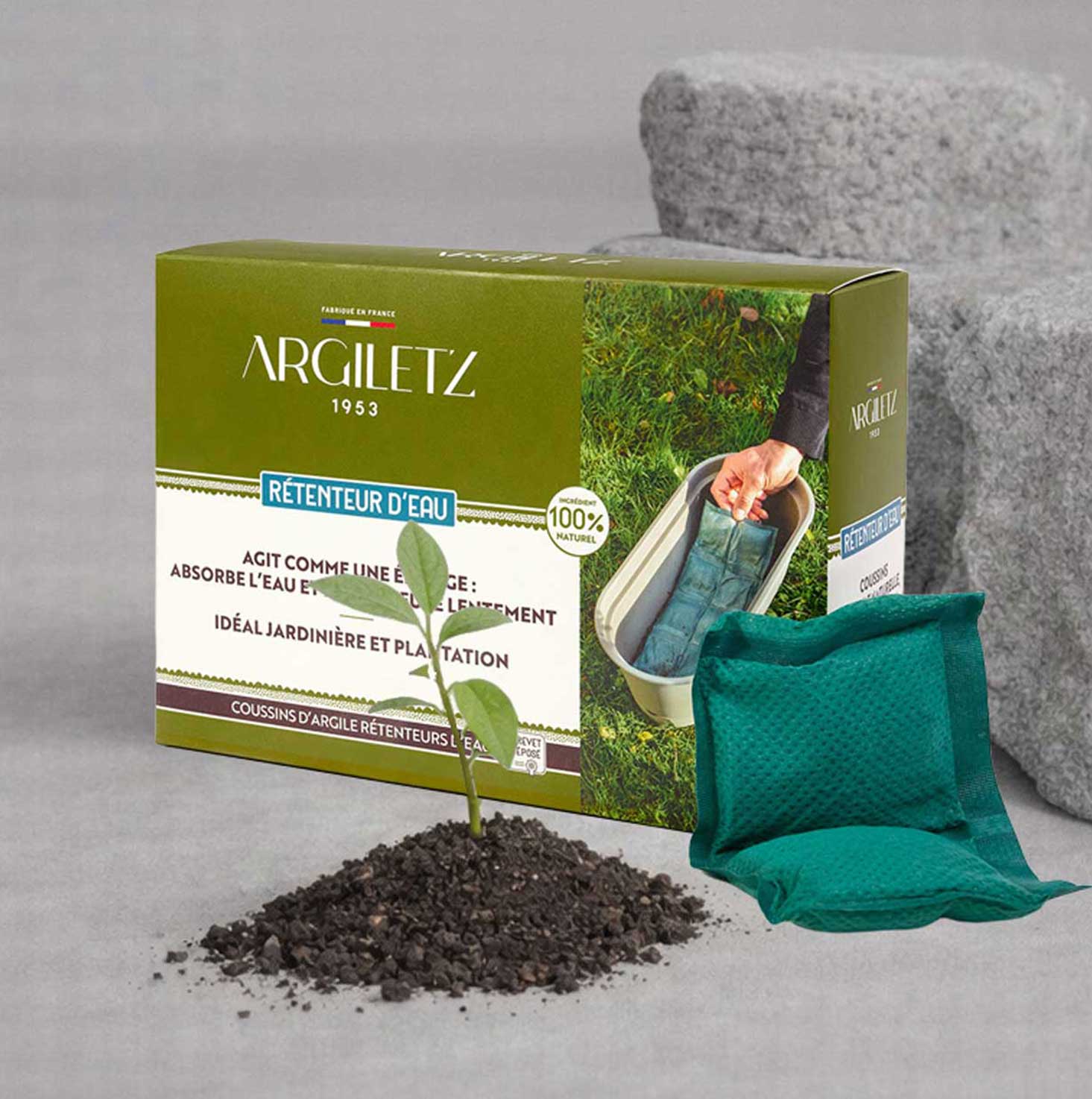 Coussins d’argile verte jardin